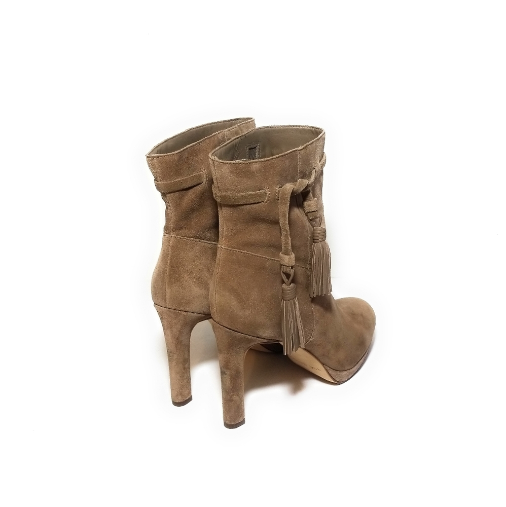 VIA SPIGA Tan Suede High Heel Ankle Boots Size 6 - Picture 3 of 8